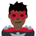 Man supervillain - dark skin tone
