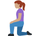 Woman kneeling, medium skin tone