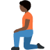 Person kneeling, dark skin tone