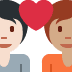 Couple with heart (light skin tone person, medium skin tone person)