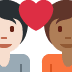 Couple with heart (light skin tone person, medium-dark skin tone person)