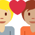 Couple with heart (medium-light skin tone person, medium skin tone person)