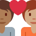 Couple with heart (medium-dark skin tone person, medium skin tone person)